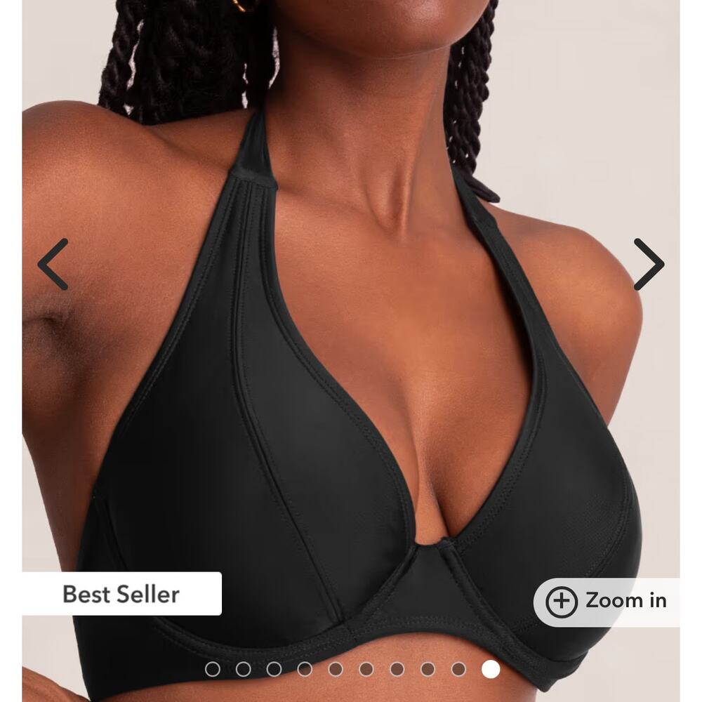 Shapermint Essentials Full Coverage Halter Bikini Top